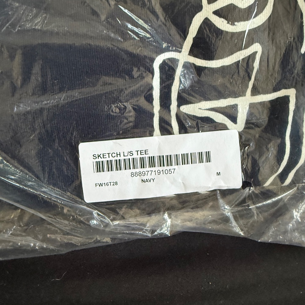 Supreme Sketch L/S Tee Navy - Picture 4 of 5